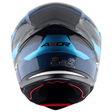 AXOR HUNTER CORNET Moto Integral Capacete Preto Azul