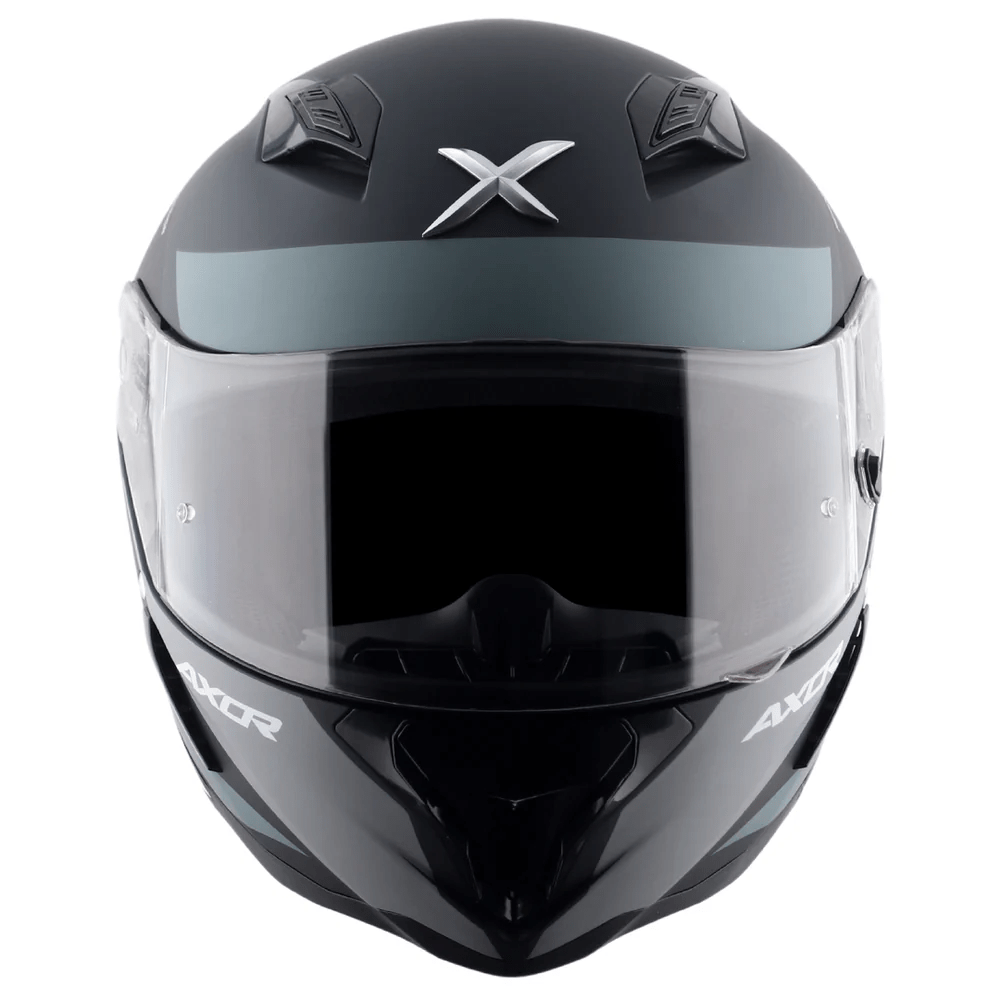 AXOR HUNTER TURBO Moto Integral Capacete Preto Matt Cinza – 3 – Maximomoto PT