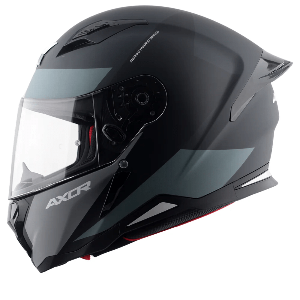 AXOR HUNTER TURBO Moto Integral Capacete Preto Matt Cinza – 5 – Maximomoto PT