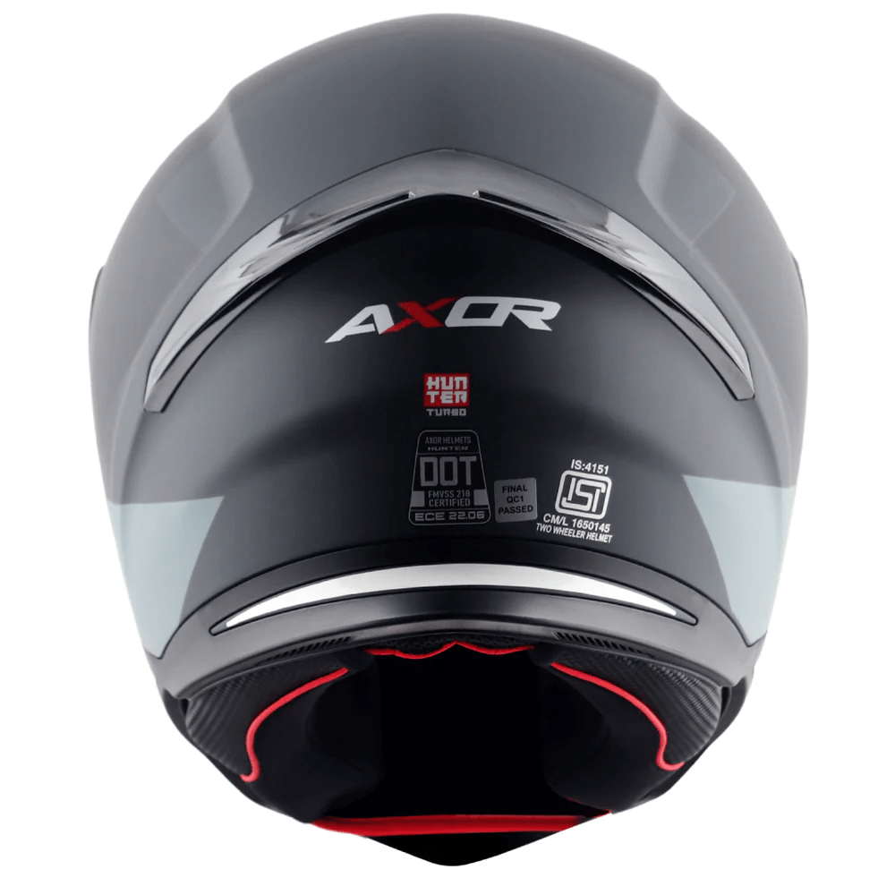 AXOR HUNTER TURBO Moto Integral Capacete Preto Matt Cinza – 4 – Maximomoto PT