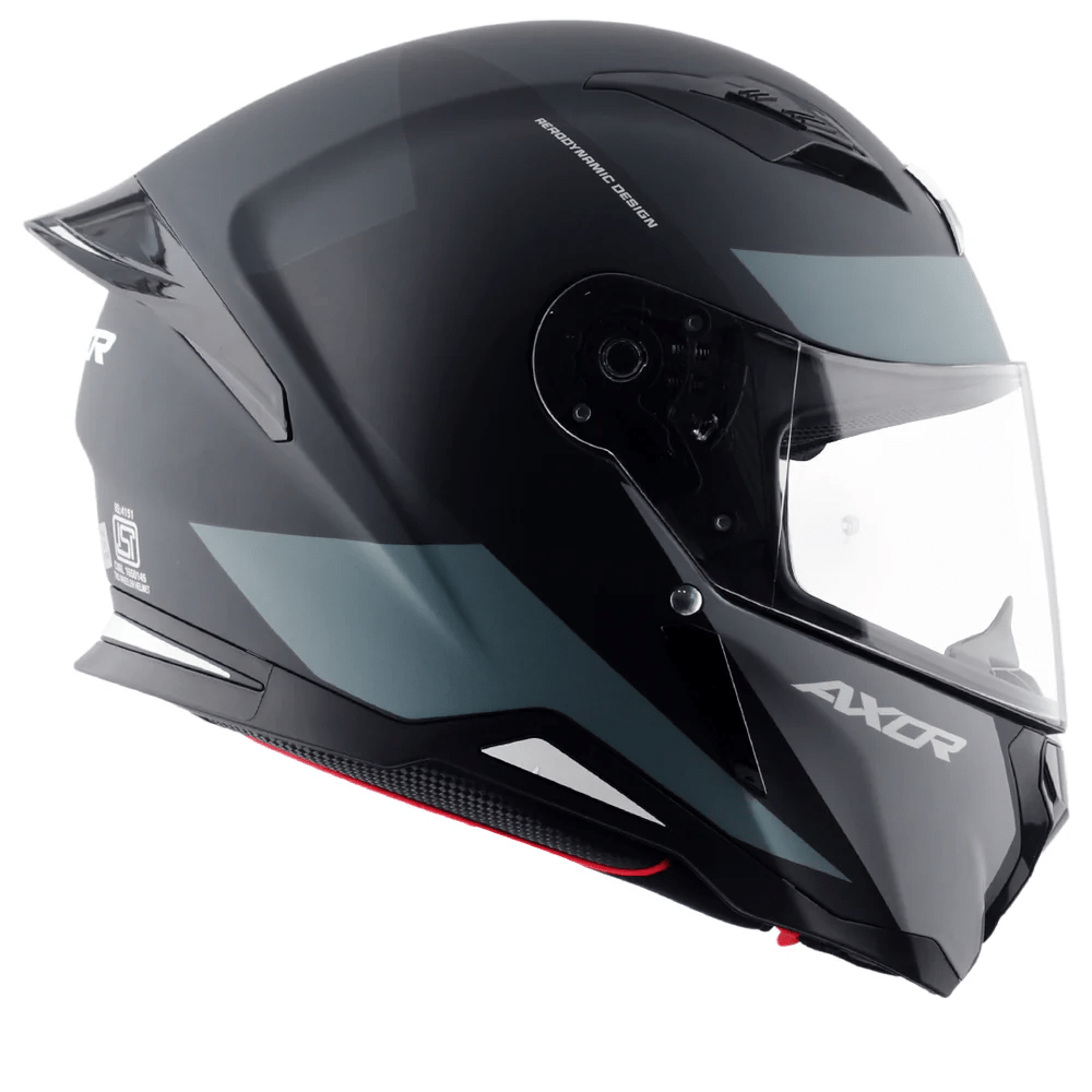 AXOR HUNTER TURBO Moto Integral Capacete Preto Matt Cinza – 8 – Maximomoto PT