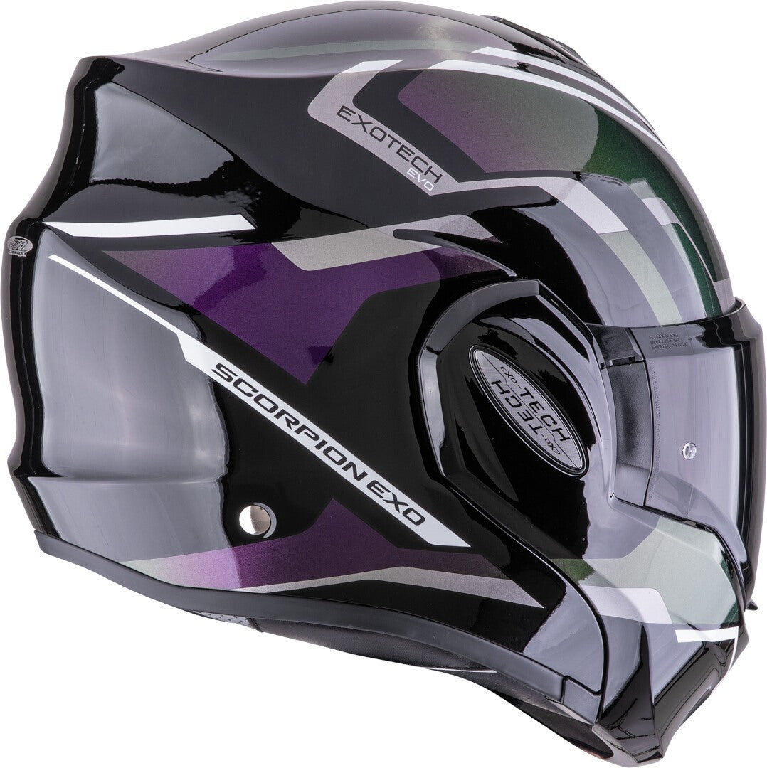 SCORPION EXO Tech Evo Furio Motorcycle Helmet Modular Black Chameleon – 3 – Maximomoto PT