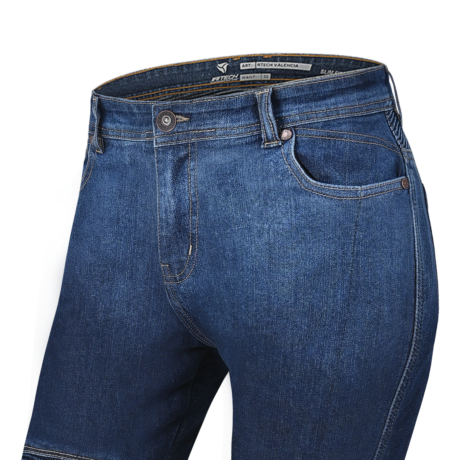 R-TECH VALENCIA PANTALON DE MUJER DENIM JEANS DARK AZUL SPRAY – 4 – Maximomoto PT