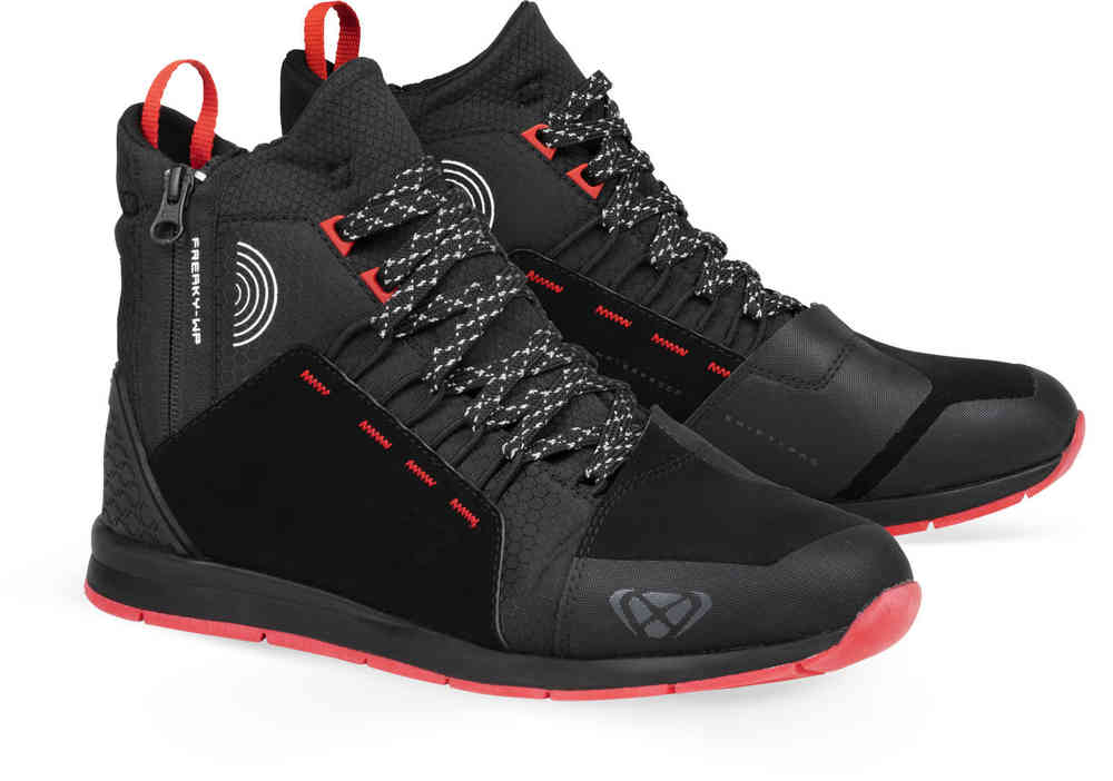 IXON FREAKY WP HOMEM MOTOCICLISTA BOTAS PRETAS VERMELHAS BRANCAS – 1 – Maximomoto PT
