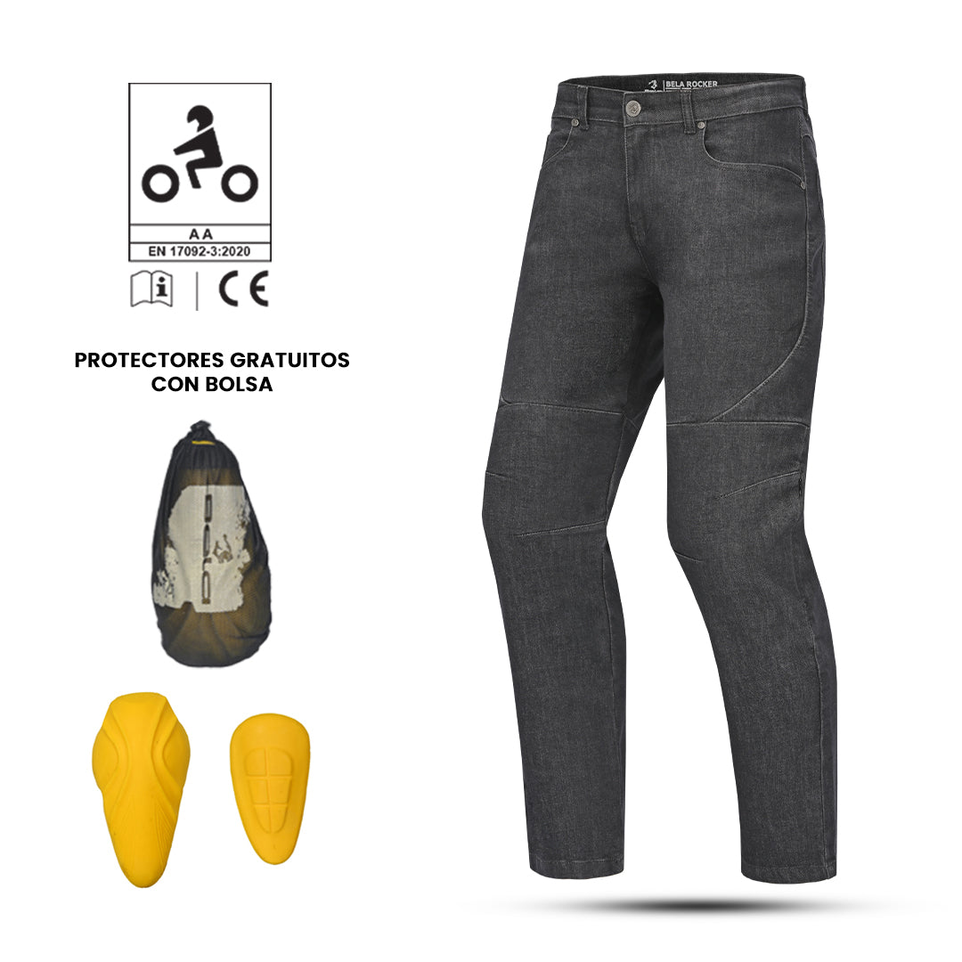 BELA ROCKER Denim Jeans Moto Calcas Cinza 30L – 3 – Maximomoto PT