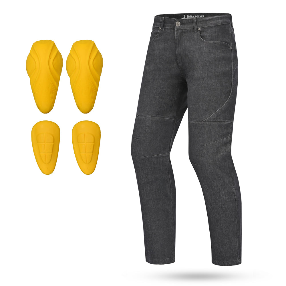 BELA ROCKER Denim Jeans Moto Calcas Cinza 30L – 8 – Maximomoto PT