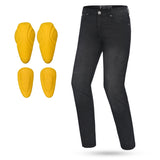 BELA RIO Vaquero CE AA Motocicleta Calças Denim ganga Preto 34L