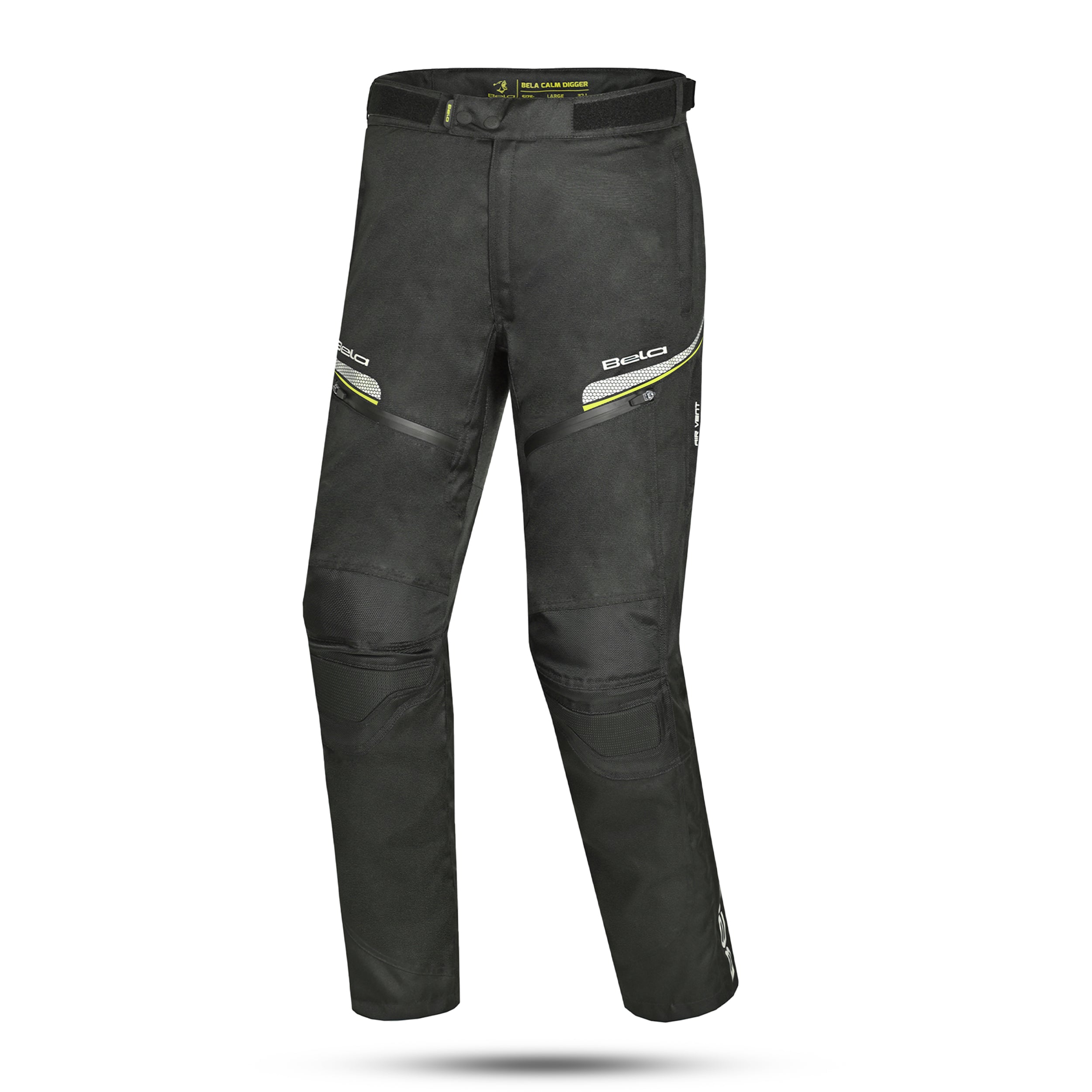 BELA CALM DIGGER Moto Textil Calcas Preto Amarelo 34L