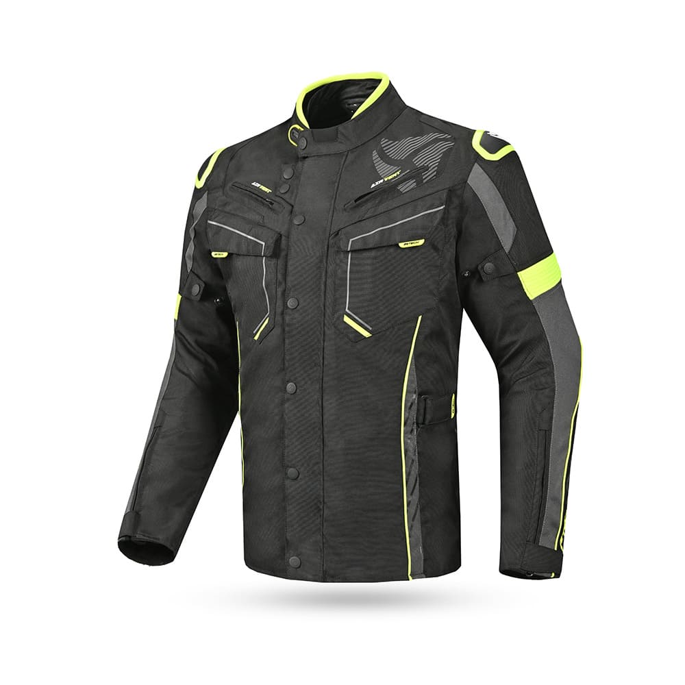 R-TECH KNIGHT RIDER Moto Longa Casacos Preto Antracite Amarelo