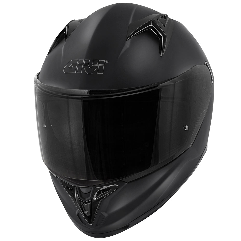 GIVI 50.9 SÓLIDA DESPORTIVO MOTOCICLETA INTEGRAL CAPACETE PRETO FOSCO (maximo moto)