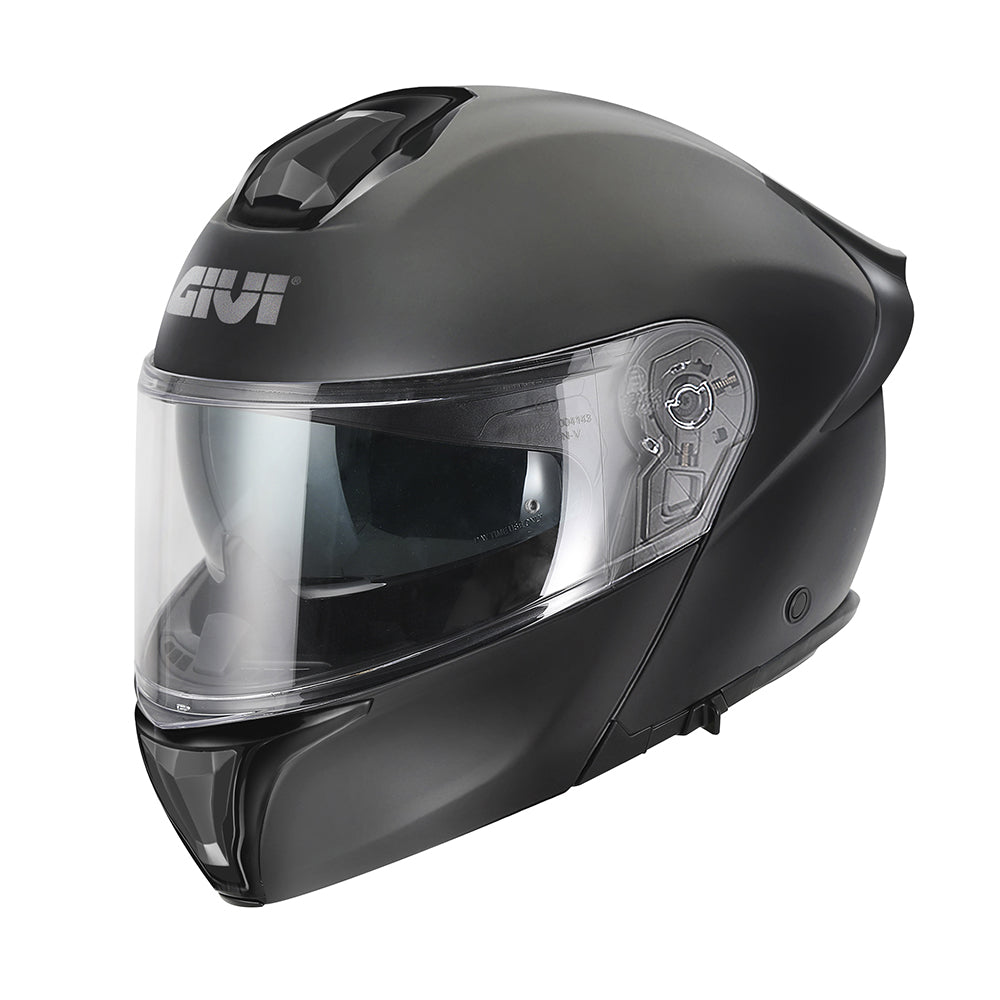 GIVI X50 N900 SOLID COLOR MOTO CAPACETE MODULAR PRETO MATE ECE 22.06 (maximo moto)