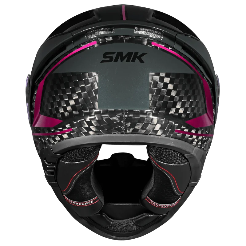 SMK TITAN CARBON CAPACETES DE MOTO GLOSS PRETO CINZA ROSA – 5 – Maximomoto PT
