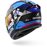 SHARK SKWAL i3 SPEED FANCY Moto Integral Capacete Preto Branco Azul