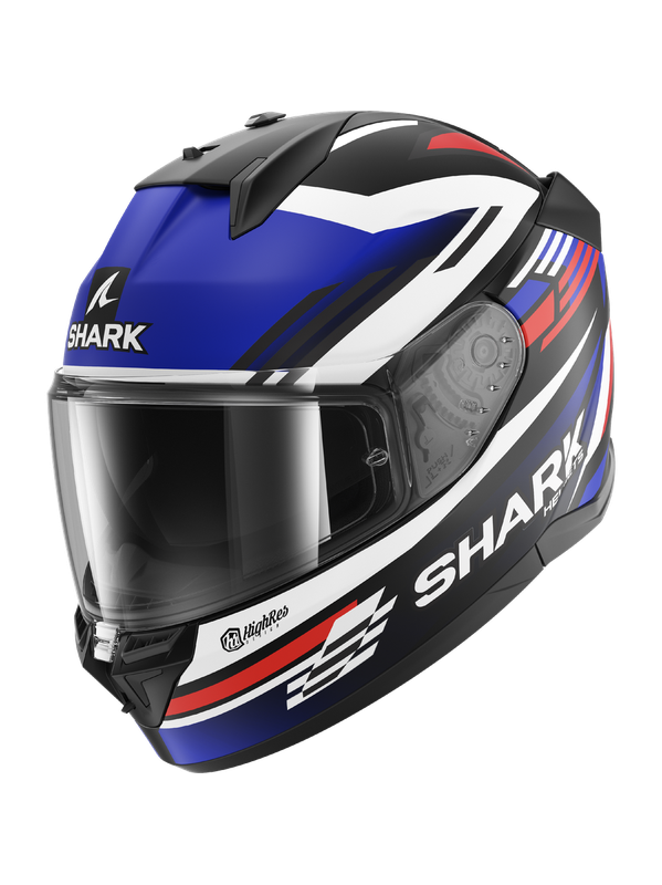 SHARK CASCOS D-SKWAL 3 FIRSTLAP MAT NEGRO RED BLUE – 1 – Maximomoto PT