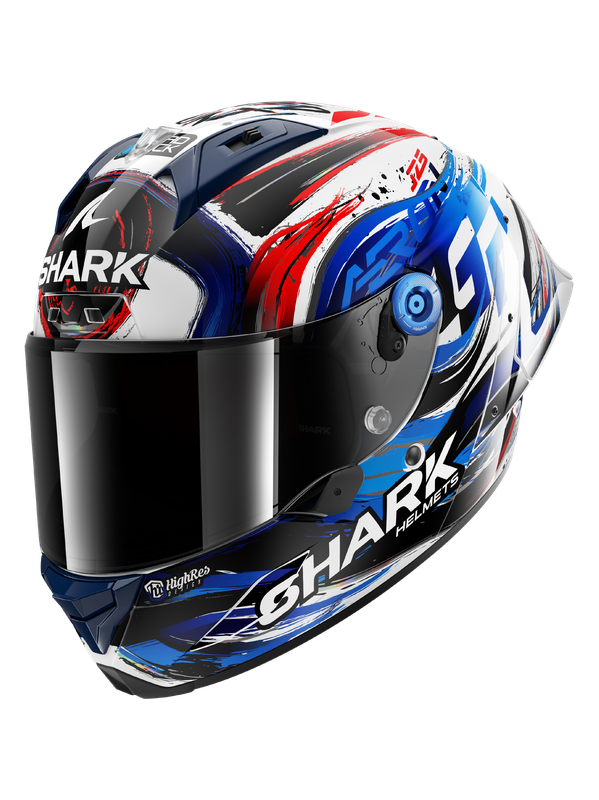SHARK CASCO AERON-GP FIM RACING #1 FIRMA ZARCO REPLICA Blanco Negro Azul – 1 – Maximomoto PT