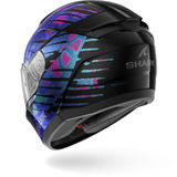 SHARK RIDILL 2 REPTAIA Moto Integral Capacete Preto Glitter Violeta