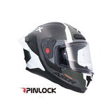 AXOR SABER SPARK Moto Integral Capacete Branco Perl Cinza