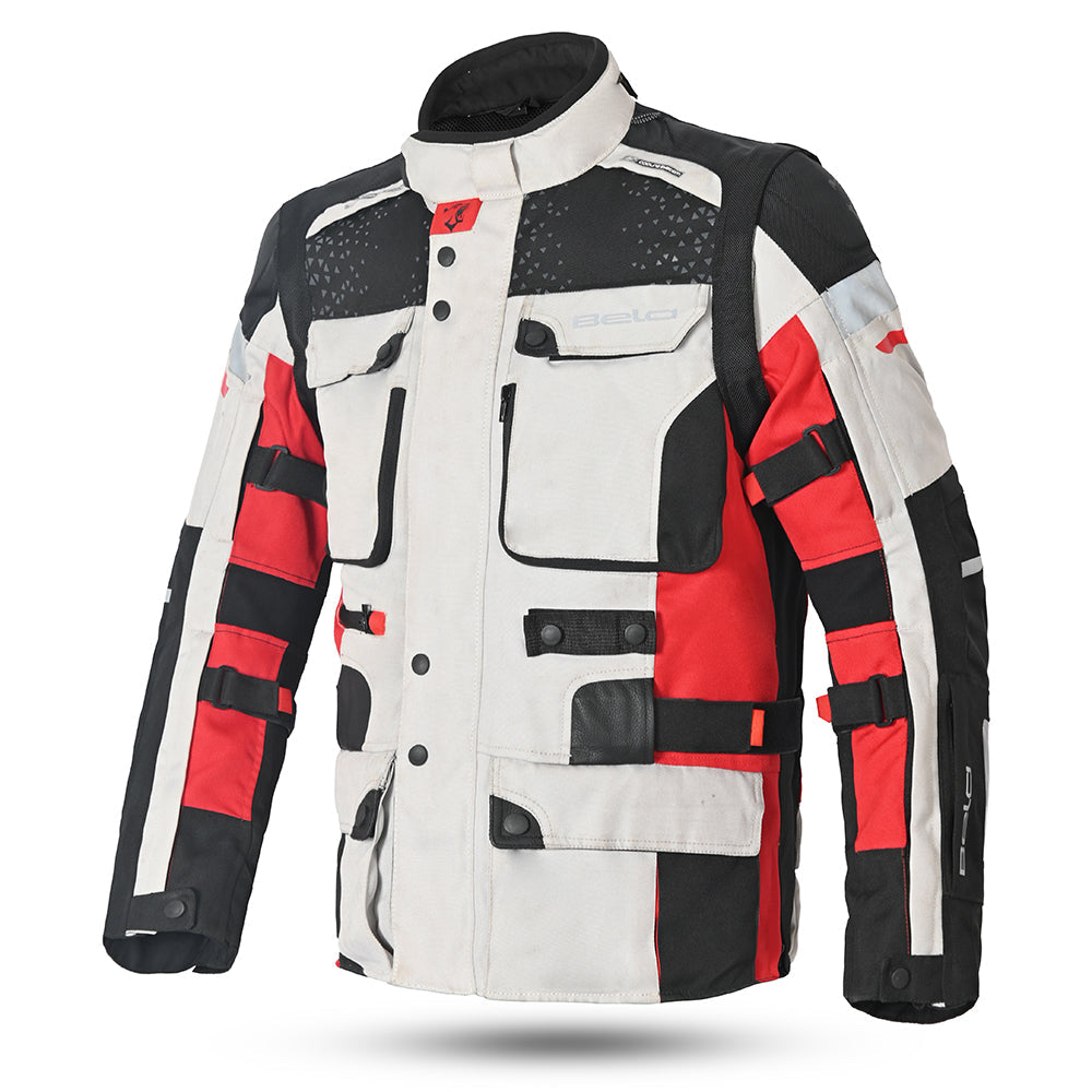 BELA EXTREME WP Crossroad Moto Casacos Cinza Gelo Vermelho