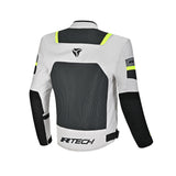 R-TECH SPIRAL MESH Moto Casacos Gelo Preto Amarelo Fluorescente