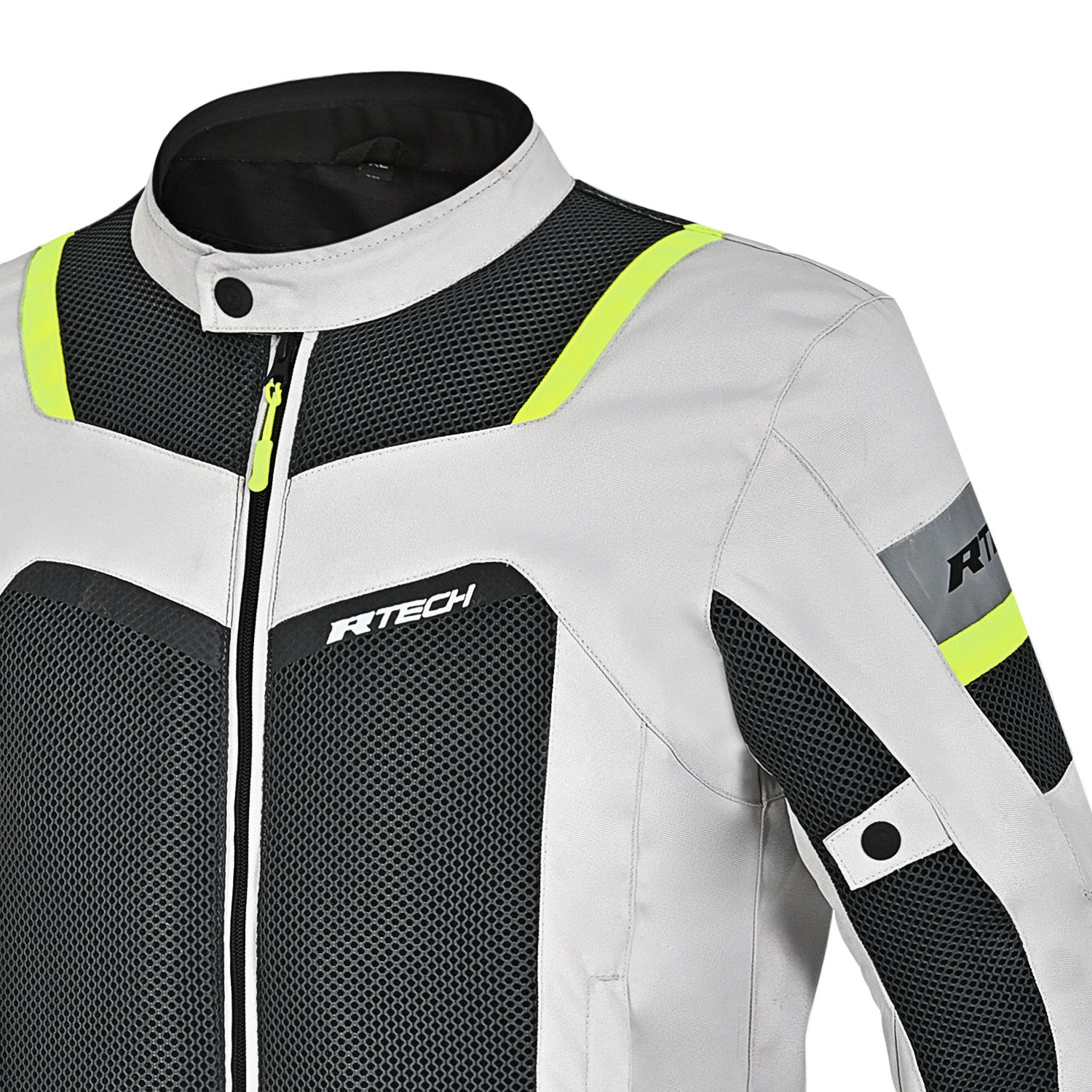 R-TECH SPIRAL MESH Moto Casacos Gelo Preto Amarelo Fluorescente – 5 – Maximomoto PT