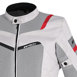 R-TECH SPIRAL MESH Motorcycle Textile Jackets Ice Black Red