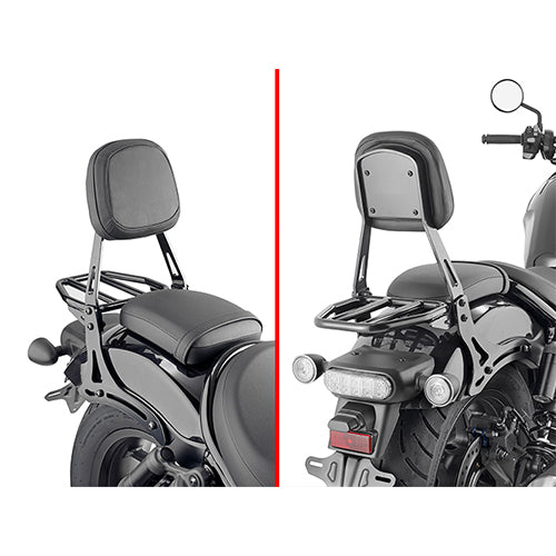 KAPPA RESPALDO MOTO NEGRO PORTAEQUIPAJES HONDA CMX 1100 REBEL – 1 – Maximomoto PT