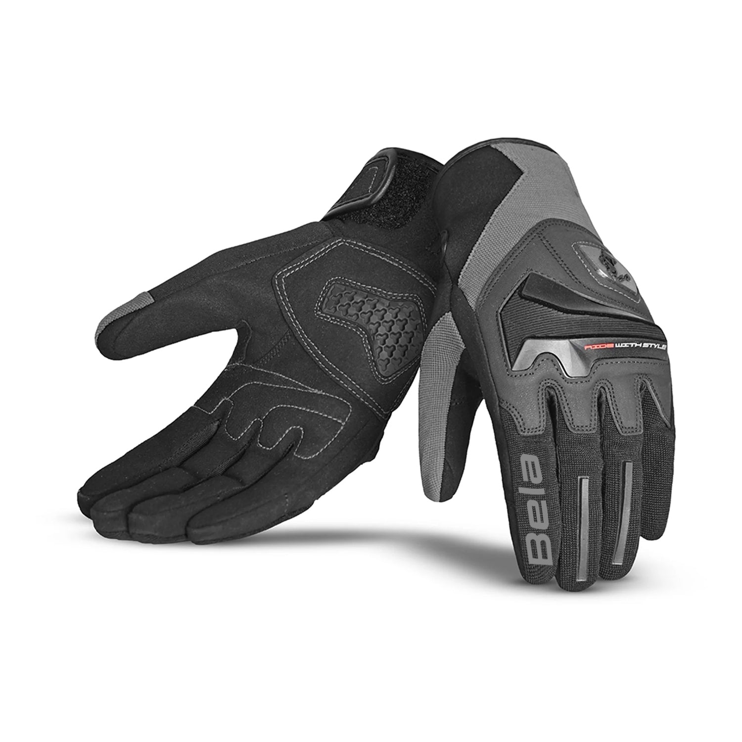 BELA STAR Luvas De Moto Têxtil Homem Antracite Preto – 1 – Maximomoto PT