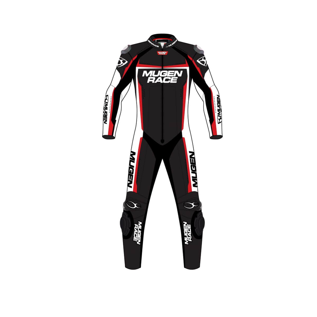 MUGENRACE LS1-MNR-1903 Criança Terno Couro Ohvale Preto Branco Vermelho