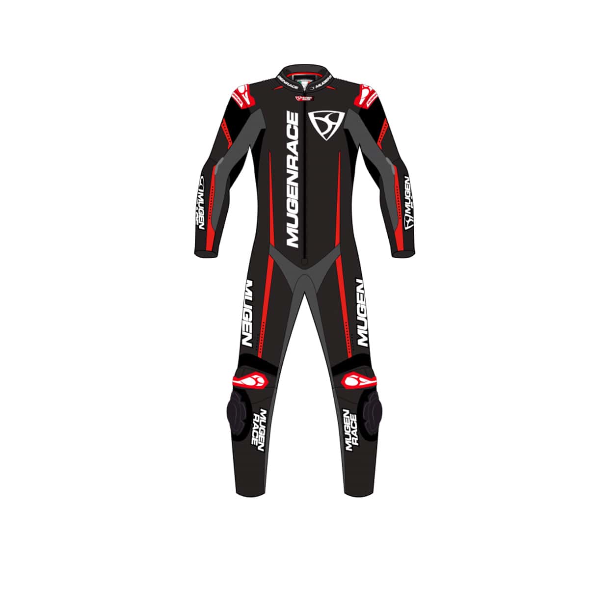 MUGENRACE LS1 MNR-1901 Traje Couro Assassino Infantil Preto Branco Vermelho