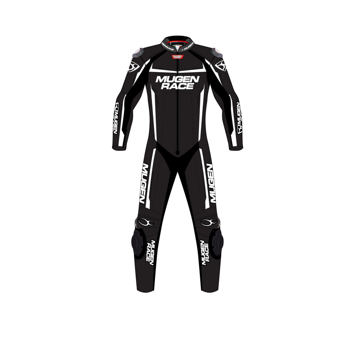 MUGENRACE MNR-1903 Crianças Terno Couro Ohvale Preto Branco
