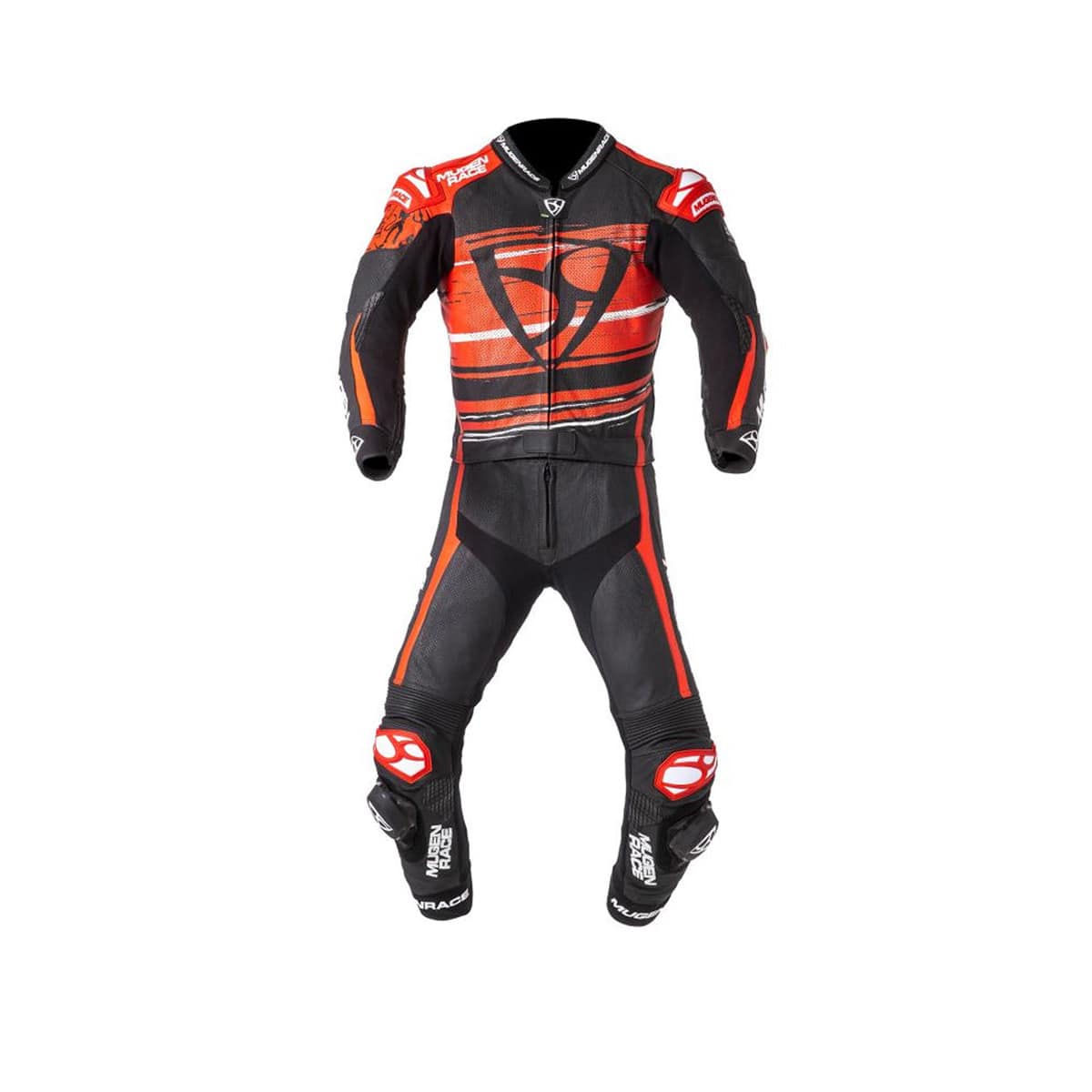 MUGENRACE MNR-2008 Rc-Ma TRAJE Moto Fatos Couro Branco Preto Vermelho