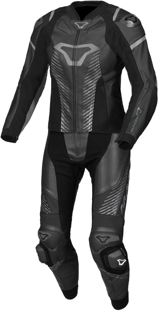 MACNA TRONNIQ 2 PIEZA MOTO PERFORADO TRAJE DE CUERO SEÑORAS NEGRO - Mono