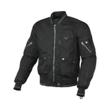 MACNA BASTIC Hombre Impermeable Bomber Chaqueta Negro plano