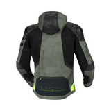 Macna Bradical hombre Chaqueta textil moto verde negro amarillo