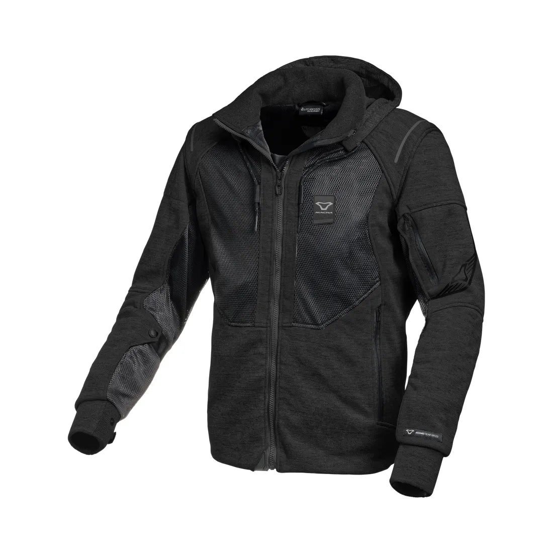  MACNA BREEZE Sudadera Capucha Moto Cremallera Hombre Negro
