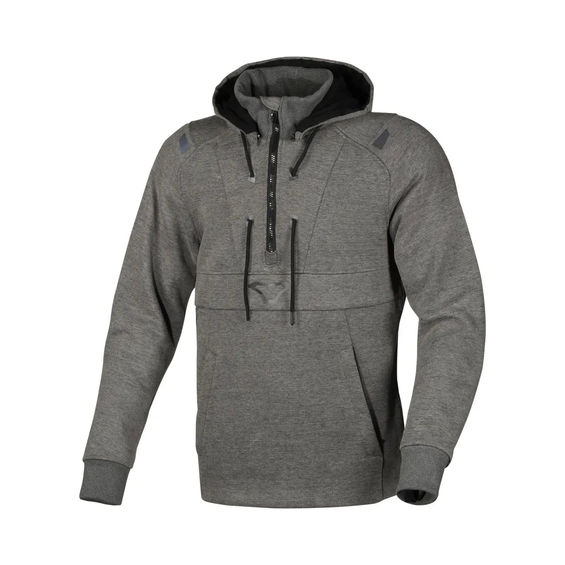MACNA BYRON Hombre Verano Moto Capucha Gris Jaspeado