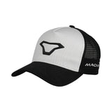 Gorra Trucker MACNA Logotipo 3D Negra Gris Claro