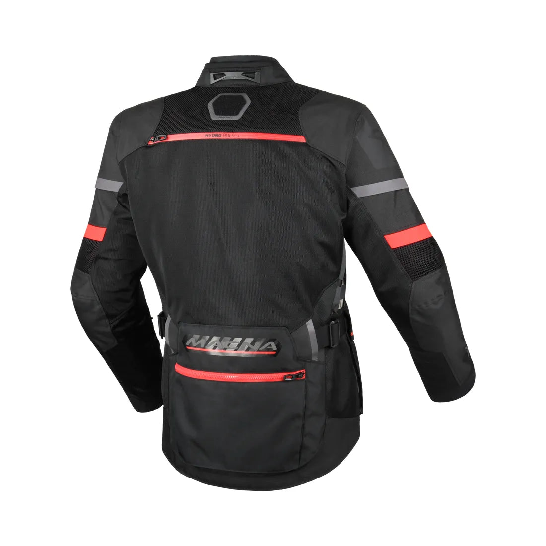 Macna Captane hombre Chaqueta carreras aventura Negro Rojo – 2 – Maximomoto PT