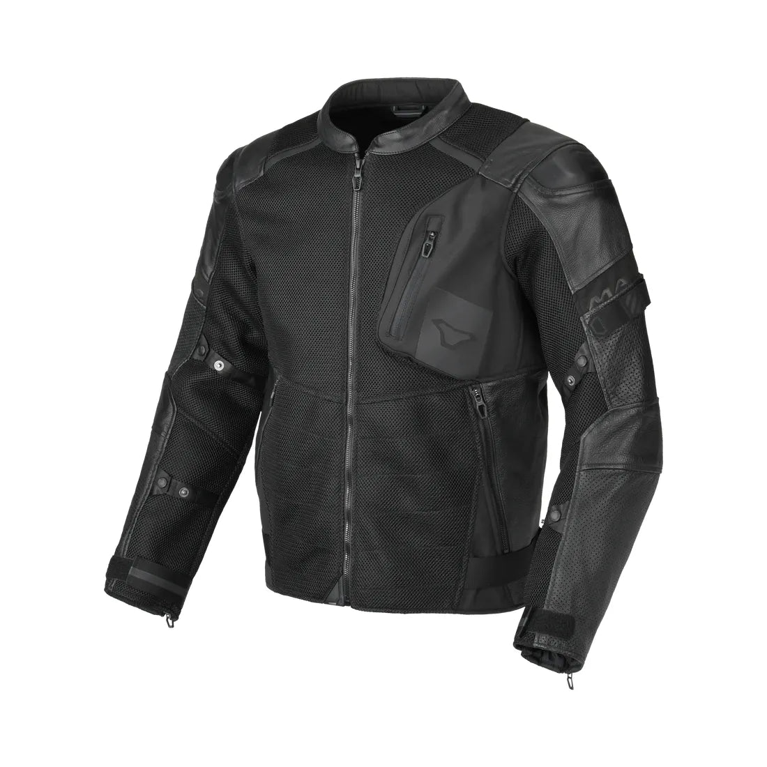 MACNA Olsan men's textile leather jacket Black – 1 – Maximomoto PT