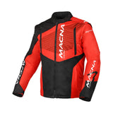 MACNA CREST Hombre Moto Softshell Chaqueta Negro Rojo