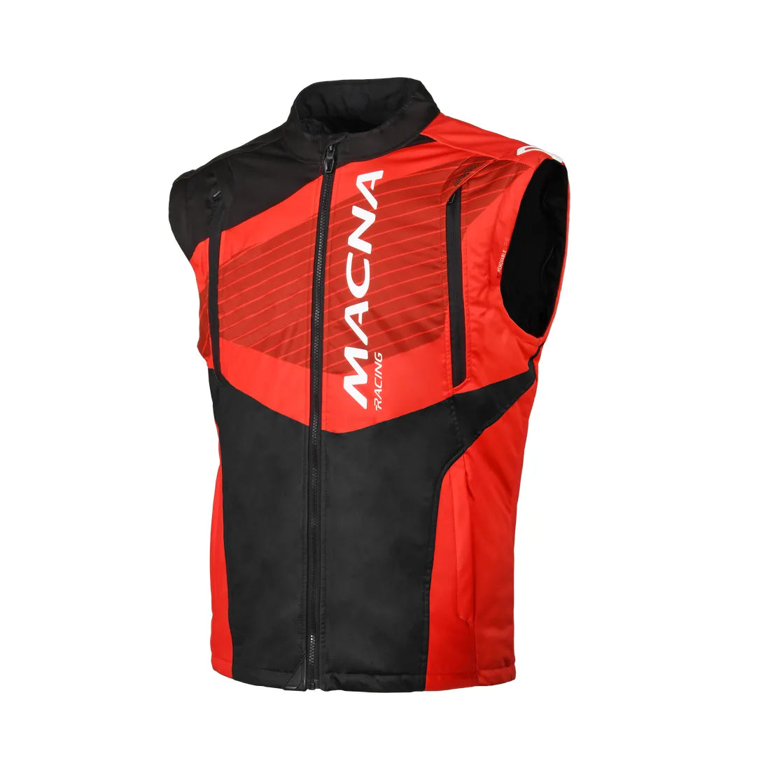 MACNA CREST Hombre Moto Softshell Chaqueta Negro Rojo