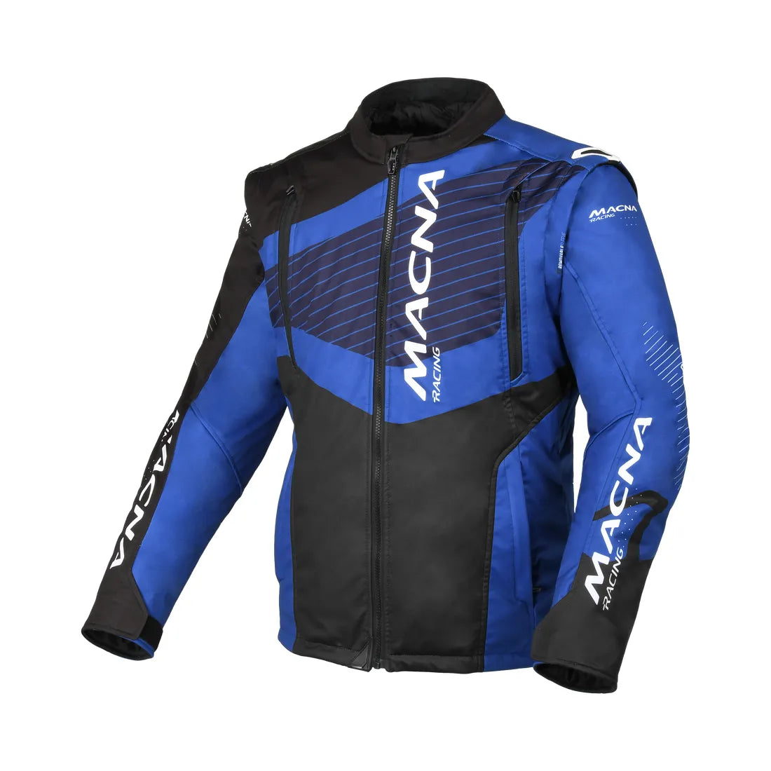 MACNA CREST Hombre Moto Softshell Chaqueta Negro Azul