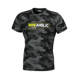 MACNA Dazzle Rideaholic Hombre Camiseta Negra Amarilla