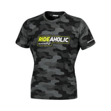 Macna Dazzle Rideaholic mujer Camiseta Negro Gris Amarillo Fluorescente
