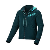 MACNA DISTRICT Mujer Textil Moto Capucha Chaqueta Azul Petróleo