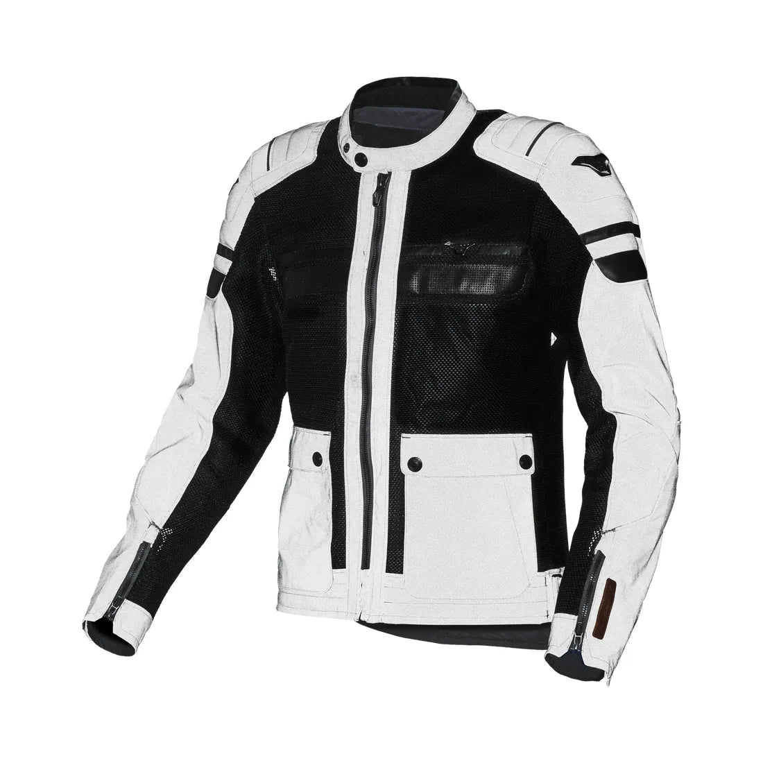 MACNA Fluent Night Eye Chaqueta moto urbana Negro ojo Noche Marrón