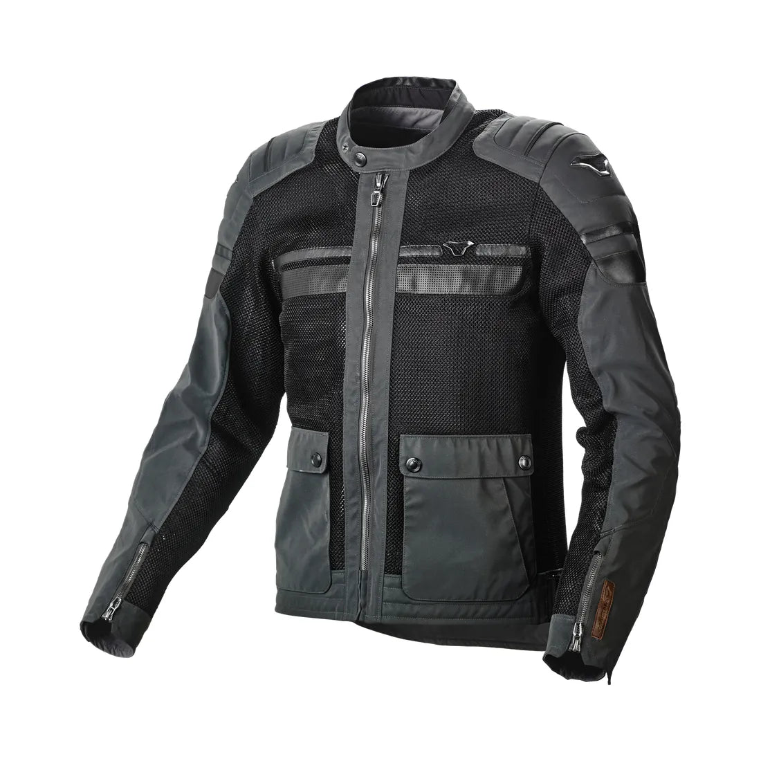MACNA Fluent Night Eye Chaqueta moto urbana Negro ojo Noche Marrón