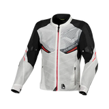 MACNA FOXTER Verano Textil Moto Chaqueta Gris Claro Negro