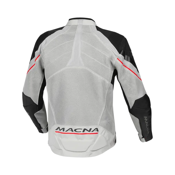 MACNA FOXTER Verano Textil Moto Chaqueta Gris Claro Negro