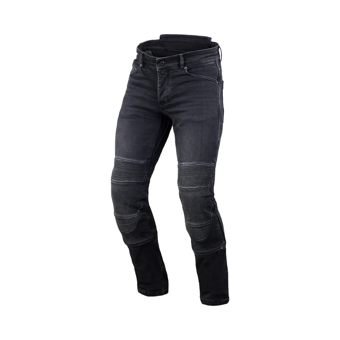 MACNA INDIVIDI Hombre Denim Moto Ajustados Vaqueros Negros